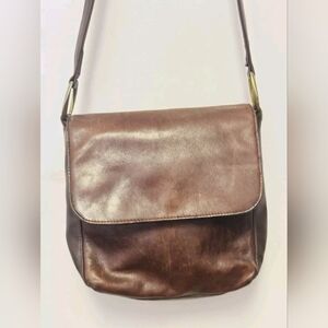 COLETTA LEATHER SHOULDER/CROSS BODY HANDBAG Brown